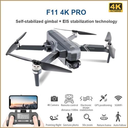 SJRC F11 PRO 4K GPS Drone With Wifi FPV 4K HD Camera Two-Axis Anti-Shake Gimbal Brushless Quadcopter Vs SG906 Pro 2 Max Dron