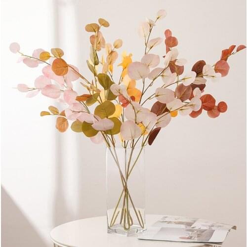 Ins Eucalyptus Round Leaf Simulation Flower Apple Leaf Fake Plant Home Living Room Wedding Green Plant Decorations