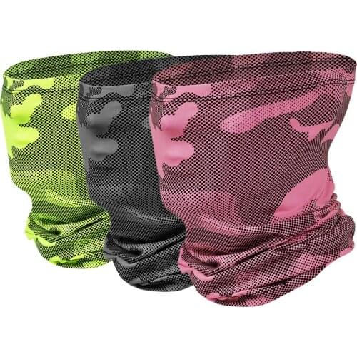 Splash-proof Outdoor Sports Camouflage UV Protection Breathable Face Cover Scarf Neck Gaiter Stop The Flying Spit for Summer