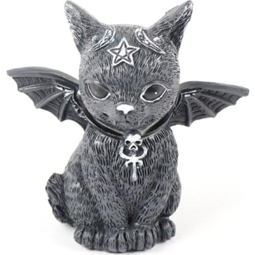 Kawaii Magical Cat Anime Action PVC Figure Toy Cute Scary Devil Cat Dolls Car Table Room Decor Halloween Ornaments Gift for Boys