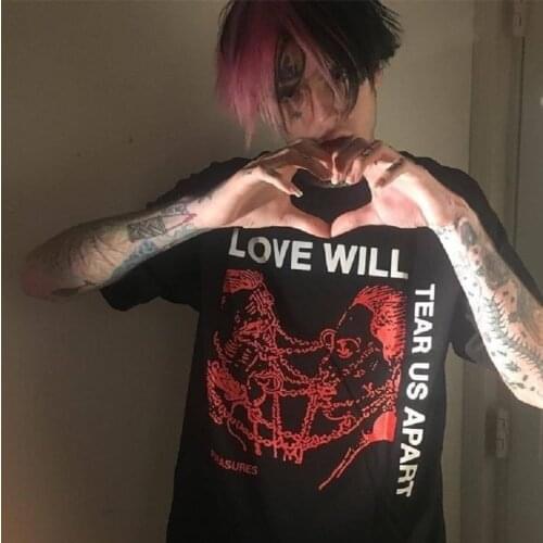 Lil Peep Rapper casual summer new fashion fun Harajuku print tees big size short sleeve hip hop women loose tops letter T-shirt