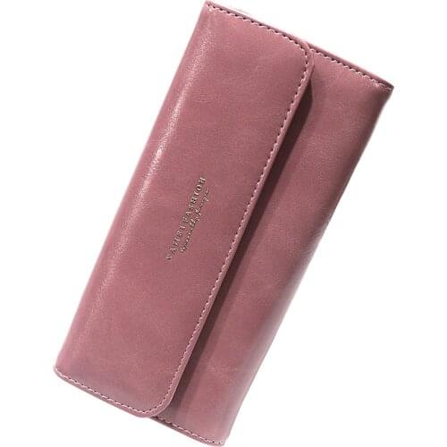 Fashion Hasp Long Wallets For Women Large Capacity Vintage PU Leather Card Holder With Zipper Coin Pocket Female Clutch Purse