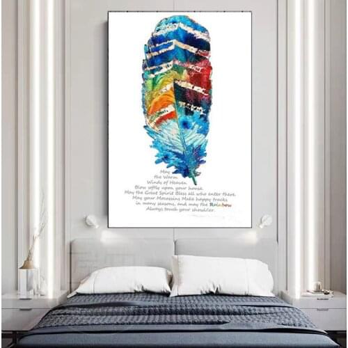 Full Square Round Drill 5D Diy Diamond Painting Colorful Feather Art Diamond Embroidery Cross Stitch Kits 5D Home Decor