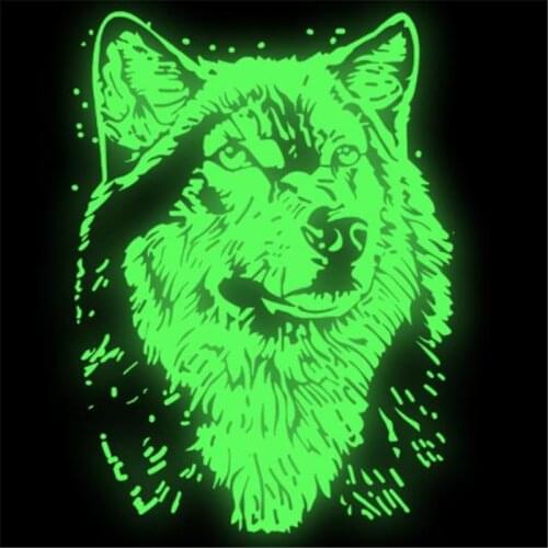 Nightlight wolf PVC Patch deal with it Clothes Heat Transfer Printing T shirt girl iron on patches for clothing women Stickers