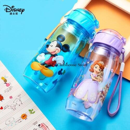 Disneys Authentic Anti Fall Childrens Thermal Insulation Plastic Cartoon Straw Cup Ready to Hand Cup
