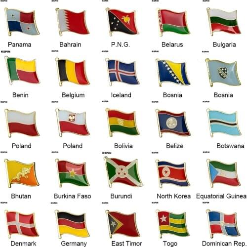 Various Natinal Lapel Pins Flag Lapel Pins Country Flag Badge Flag Badge Brooch