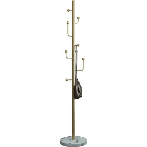 Nordic Light Luxury Coat Rack Floor Bedroom Hanger Vertical Marble Creative Metal Hanger