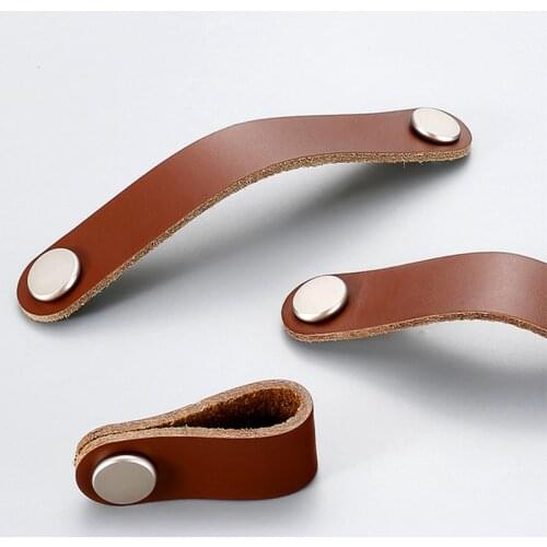 Cabinet Handle Soft PU Leather Dresser Drawer Door Knobs Pull Furniture Hardware Dresser Knobs Furniture Knob Kitchen Knobs