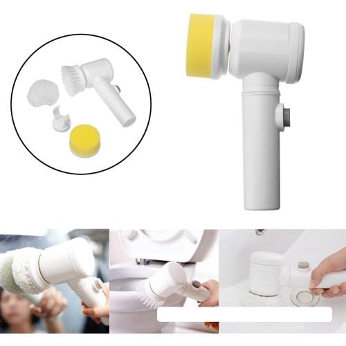 5 in 1 Handheld Electric Cleaning Brush for Bathroom Toile and Tub Brush Rags Kitchen Washing Brush Home Cleaning Tools