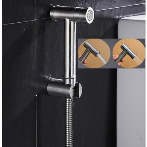 Stainless Steel Toilet Handheld Diaper Sprayer Shower Shattaf Bidet spray Douche kit Jet Hose Holder BD299