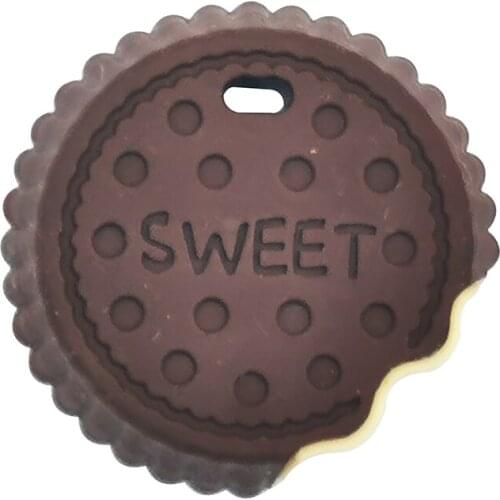 Silicone Baby Teether Food Grade Silicone Biscuit Teether Teething Toys Sensory Toy For Newborn Accessories DIY Necklace Pendant