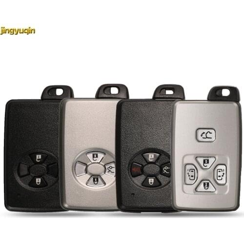 Jingyuqin Smart Card Remote Car Key Shell Fob For Toyota Avalon Camry Highlander Crown Corolla 2/3/4/5 Buttons Black/White Case