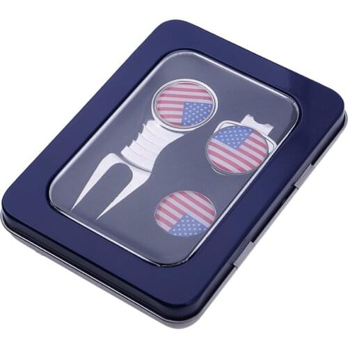 Outdoor Sports Portable Golf Hat Clip Clamp Golf Marker Divot Tool Parts Gift Set Golf Accessories