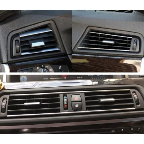 LHD Front Row Wind Left Center Right Air Conditioning Vent Grill Outlet Panel With Chrome Plate For BMW 5 Series F10 F18