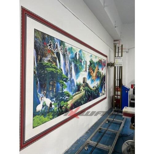 3D Vertical Wall Decal Printing Machine For Wood Vertical Mural UV Wall Printer