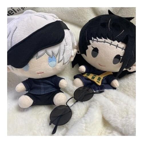Japanese Anime Jujutsu Kaisen Geto Suguru Gojo Satoru Cute Plush Doll Stuffed Toy Change Suit Dress Up Clothing Doll 20cm