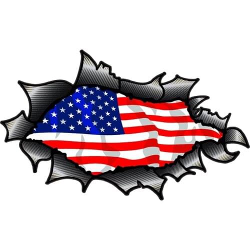 11355# Various Sizes Removable Decal American Stars & Stripes USA Flag Car Sticker Waterproof on Bumper Rear Window Laptop