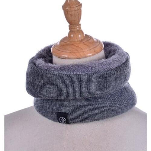 2020 New Fashion Women Knitted Scarf Solid Winter Snood Scarves Lady Warm Wool Fur Thick Unisex Men Neck Scarves