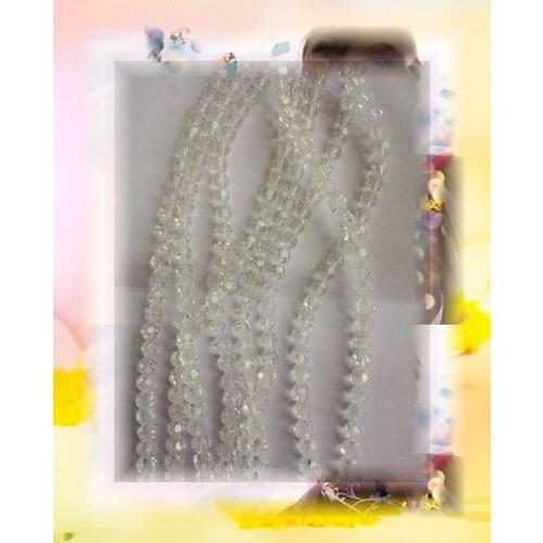 3mm 3Packs White Crystal Glass Beads 32 Faceted Ball Beads Crystal Round Spacer Beads Chain Trmming