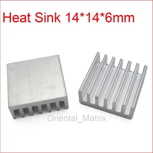 Free Shipping 20pcs 14*14*6mm HeatSink Heat Sink Radiator Small Radiator - Silver