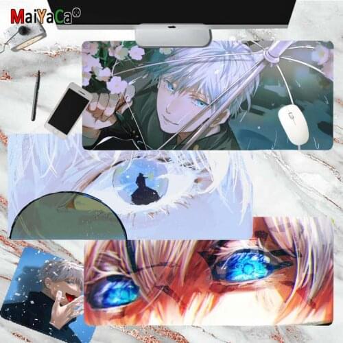 MaiYaCa Anime Jujutsu Kaisen Gojo Satoru Gift Pad Large Gaming Mouse Pad XL Locking Edge Size for Keyboards Mat Mousepad