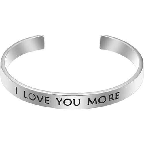 CJB0533 Free Engrave Stainless Steel Bracelet Never Fade or Rust Bend Bracelet Mmeorial Jewelry Aniversary Gift for Love