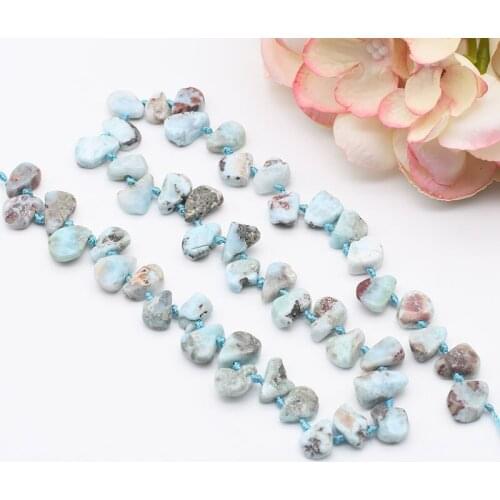 Natural Sea grain stone irregular beads For DIY Necklace Jewelry Making Loose 15" Free Shipping