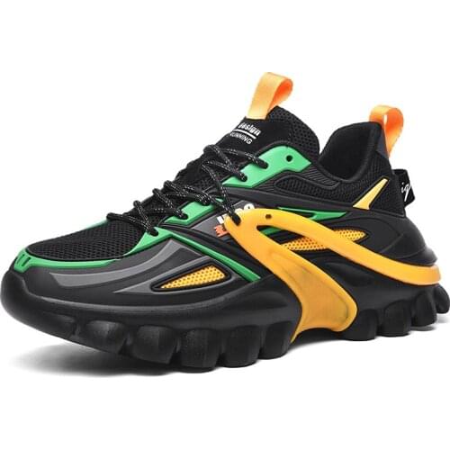 Damping 2021 Sneakers for Men Breathable Mesh Mens Running Shoes Lace Up Man Sports Footwear Comfortable Walking Zapatos Otr