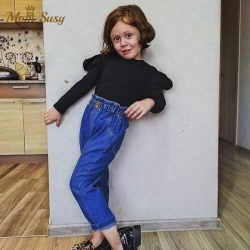 Baby Girl Jean Pants Cotton High Waist Infant Toddler Children Jeans Denim Trousers Long Baby Boys Girls Loose Pant Clothes