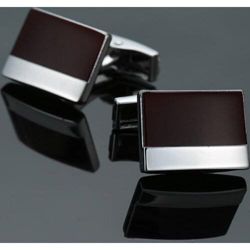 Enamel Cufflinks new fashion jewelry brand design simple plane Cufflinks mens wedding shirt suit badge pin button