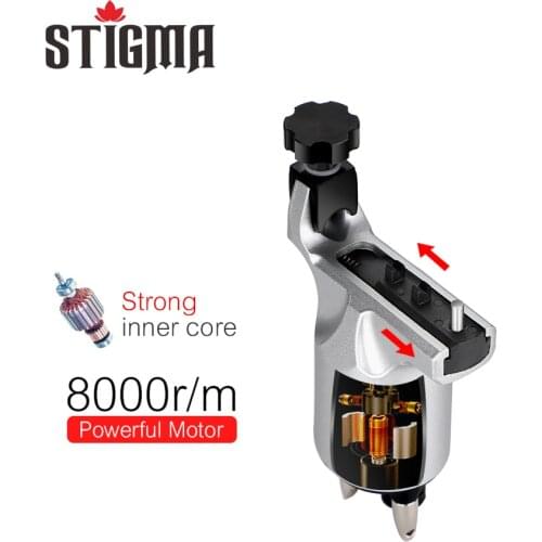 Stigma Rotary Tattoo Machine Adjustable Gun Strong 10w Motor for 8000r/m Powerful Stroke Direct Drive RCA Cord 3-4V M648