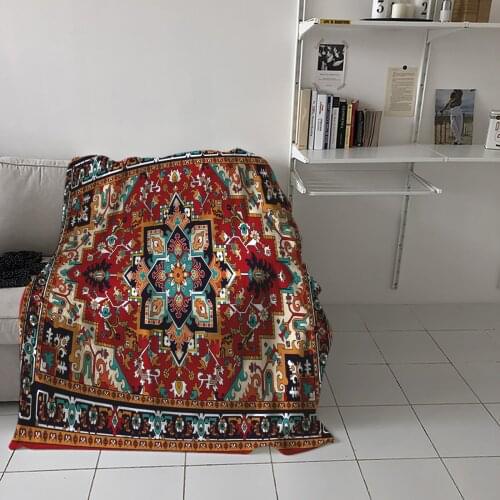 Carpet Flowers Texture Throw Blanket Home Sofa Decor Blanket Portable Soft Bedspread Microfiber Flannel Blankets for Beds