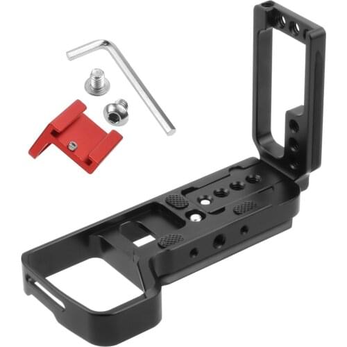 BGNing L Plate Bracket w 1/4 Screw Hole Vertical Shooting Mount for Microphone LED Light Vlog Plate for A7R3 A7M3 A9 DSLR Camera