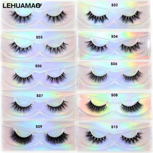 LEHUAMAO Mink Eyelashes 3D Mink Hair False Eyelashes Natural Thick Long Eye Lashes Fluffy Makeup Beauty Extension Tools