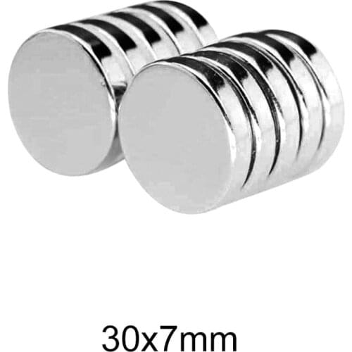 1/2/5/10PCS 30x7 Big Round Powerful magnets 30mm X 7mm Neodymium Magnet Dics 30x7mm N35 Permanent NdFeB Magnet Srtong 30*7 MM