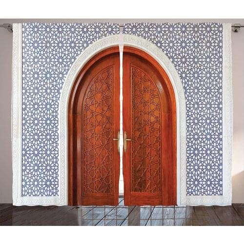 Moroccan Vintage Window Curtain Home Bedroom Decor Curtains for Living Room Christmas Living Room Curtains