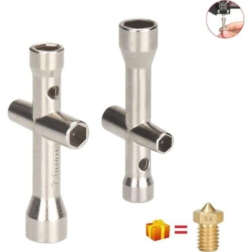 MEGA 2PCS Hexagonal Cross Mini Wrenches Spanner 3D Printer Parts Maintenance Tool for M2 M2.5 M3 M4 Screw Nut E3D Nozzles