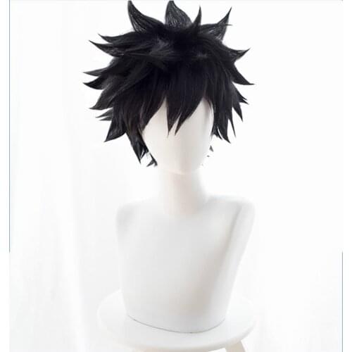 My Hero Academia Cosplay Dabi Wig Costume Boku no Hero Academia Short Black Synthetic Hair Halloween Party Wigs