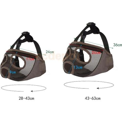 Dog Mesh Muzzle for Pugs Bulldogs and other Flat Face Faced Short Snout Dogs M / XL