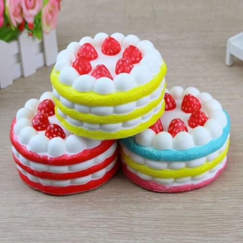 New Cute Strawberry Cake Squishy Super Slow Rising Soft Kid Toy Stress Relieve Gift