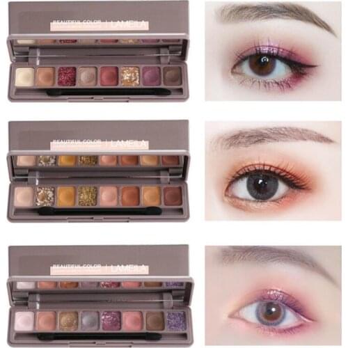 New 8colors Fingertip Shimmer Makeup Eyeshadow Palette Matte Diamond Glitter Shadow In One Charming Blush Makeup Set For Beauty