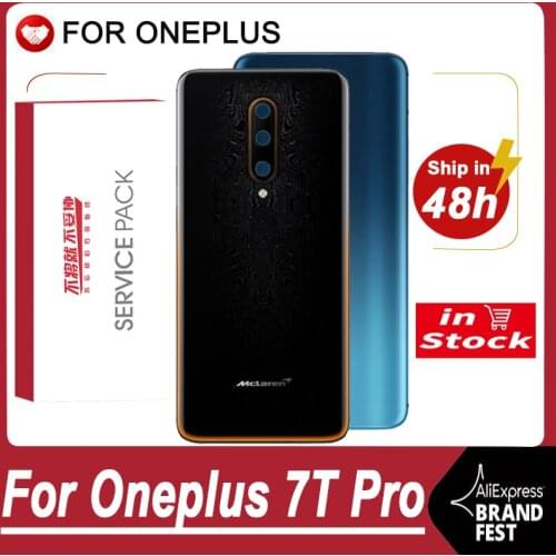Original Back Housing Replacement For Oneplus 7T Pro Back Cover Battery Glass For One Plus 7T Pro Rear Cover With Logo