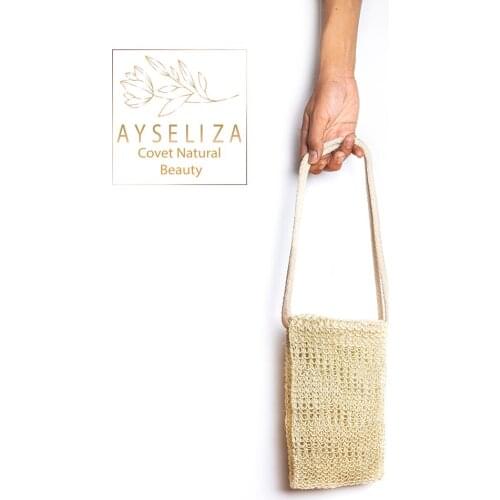 Ayseliza Sisal Exfoliating Back Strap Unclog Pores Scrubbing Body Remove Dead Skin Acnes Whiteheads Blackheads Stretch Marks