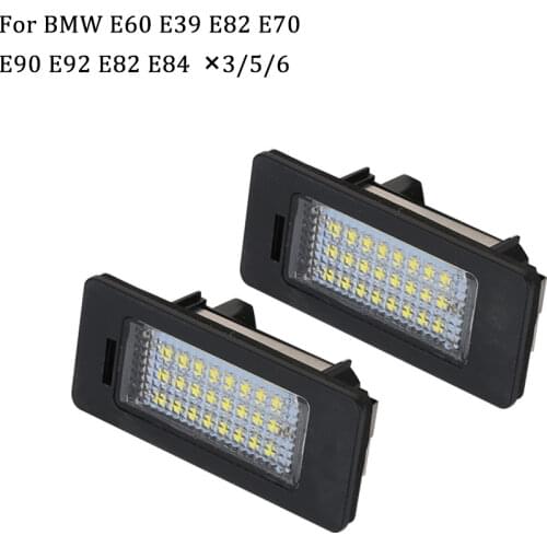 Fits For BMW 5 Series E60 E39 E61 E70 E71 E72 E82 E84 E88 E90 E91 E92 E93 12V Car LED License Plate Light 6000K Xenon Parts 12V