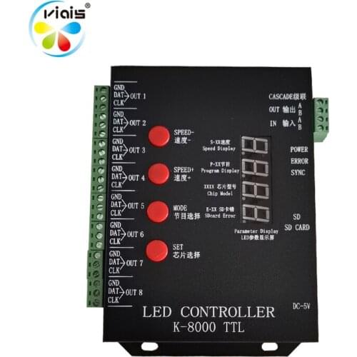 8192Pixels Programmable t8000 Led Rgb Pixel Controller