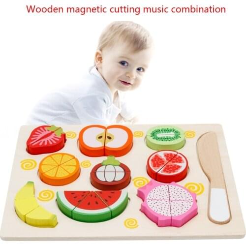 T5EC Realistic Kitchen Toy Dollhouse Pretend Play Set Vegetable Fruit Food Wooden Cooking Toy Shape Matching Toy Kids Gift