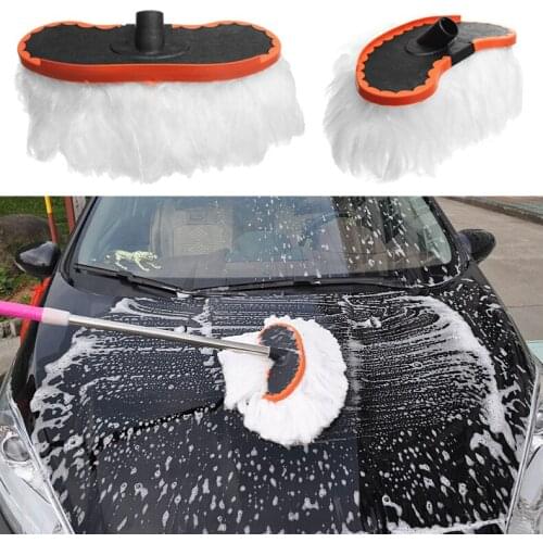 Car Washing Soft Milk Silk Hair Mop Head Strong Water Absorbent Auto Tire Window Cleaning Brush Mop Car Maintenance Tools