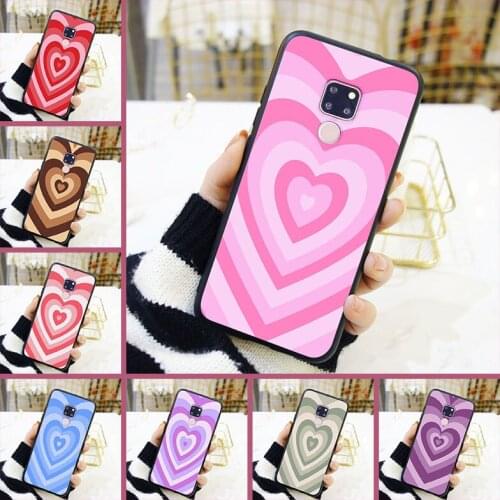 For Huawei Mate 7 8 9 10 20 Lite Case Silicone Pink Heart Red Love Purple Soft Back Cover For Huawei Mate 9 10 20 Pro Phone Case