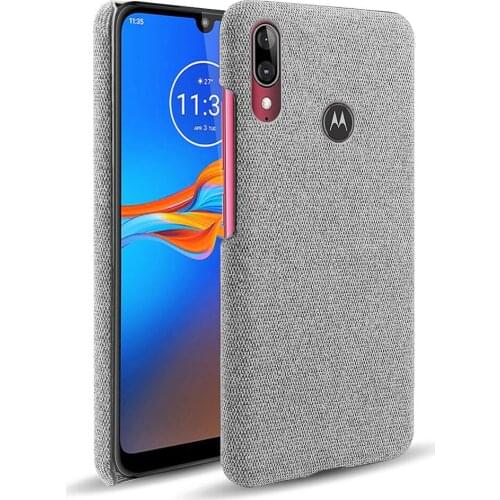 Cloth Cases For Motorola Moto E6 Plus Case Slim Retro Cloth Hard Phone Cover For Motorola Moto E6 Plus E6s E6Plus Case 6.1" Capa