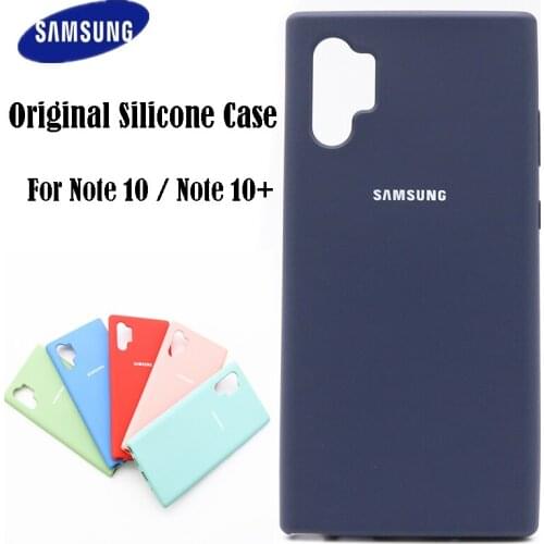 100% Original Samsung Galaxy Note10 plus Liquid Silicone Case Silky Soft-Touch Back Protective Cover For Samsung galaxy Note 10